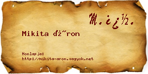 Mikita Áron névjegykártya
